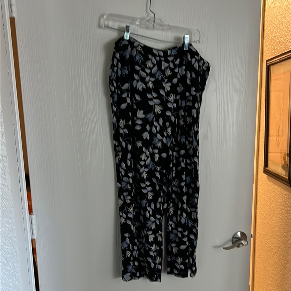 J. Jill Black and Gray Wide Leg Pants
